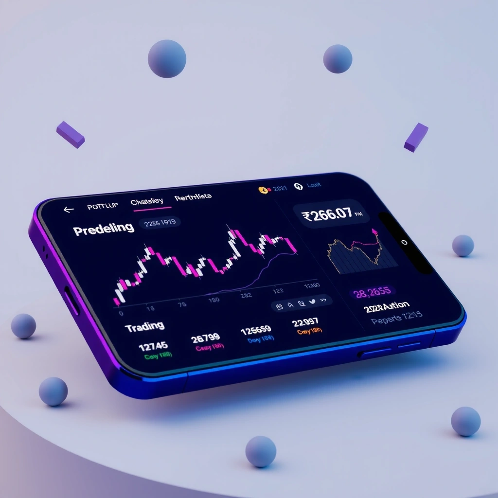 Simulador de trading en acción con gráficos y estadísticas