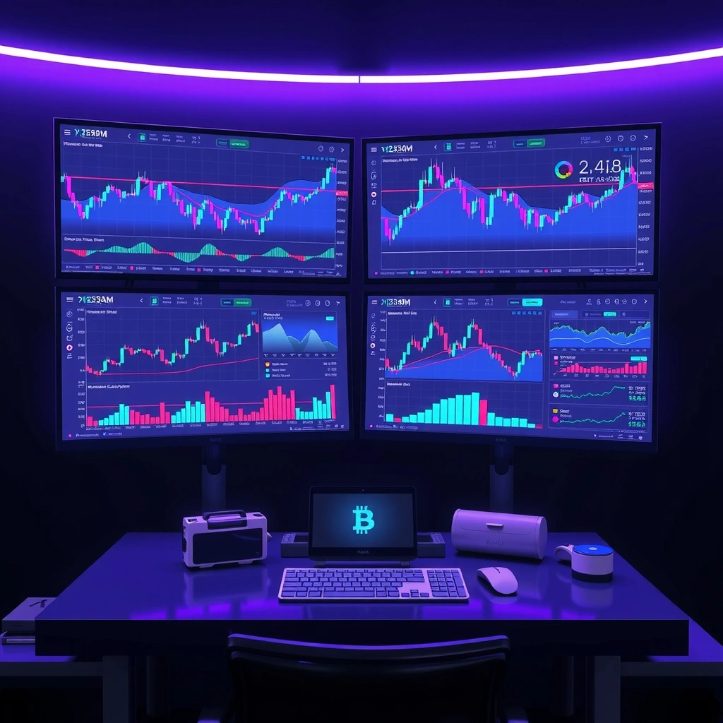 Interfaz del simulador Crypto Tycoon